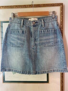 Aritzia Denim Forum Light Blue Denim Pocket Mini Skirt